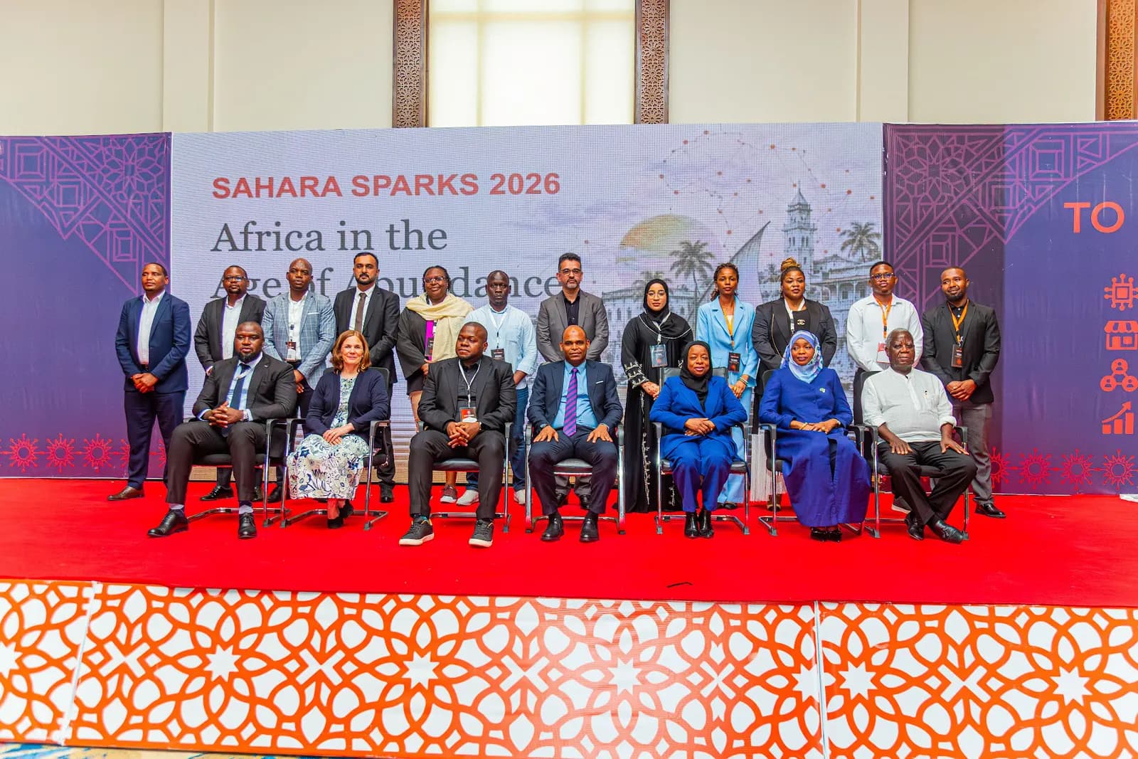 Guests of honour and officials on stage